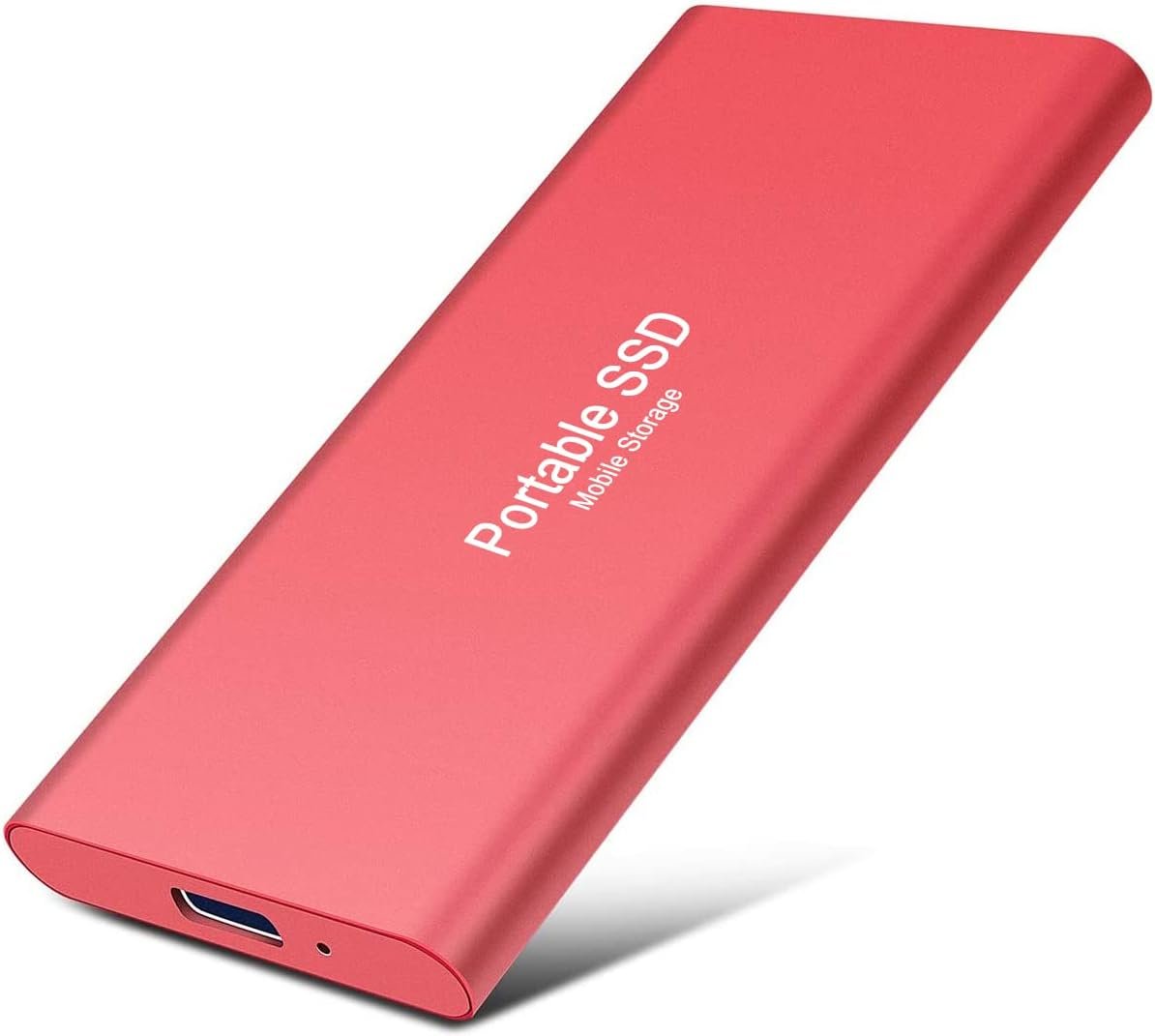 Disque dur externe 4 To SSD externe externe 4 To USB 3.1 USB-C SSD Disque dur externe compatible avec Desktop/Mac/Windows/Linux/Android (4 TB, rouge) 